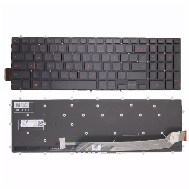 Dell G5 5590 5575 5500 G7 7790 7580 G3 3590 P72F P71F red backlit US keyboard - main product image
