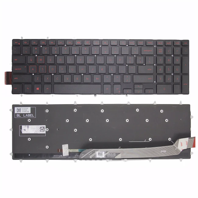 Dell G5 5590 5575 5500 G7 7790 7580 G3 3590 P72F P71F red backlit US keyboard - main product image