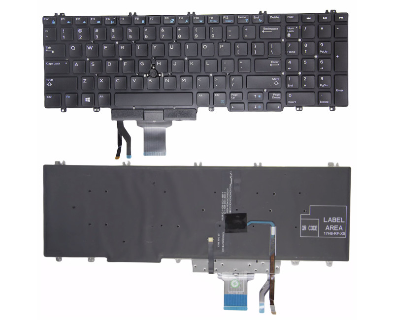 Dell Precision 7530 7730 E7530 7740 7540 5540 P74F backlit US keyboard OEM