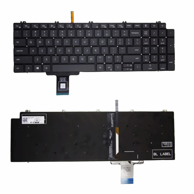 Dell Precision 7550 7750 7760 7560 7770 3570 3571 backlit US keyboard - main product image