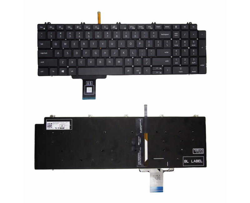 Dell Precision 7550 7750 7760 7560 7770 3570 3571 backlit US keyboard