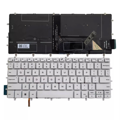 Dell XPS 13 9370 9375 9380 9317 9305 P82G 7390 white backlit US keyboard