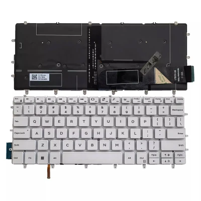 Dell XPS 13 9370 9375 9380 9317 9305 P82G 7390 white backlit US keyboard