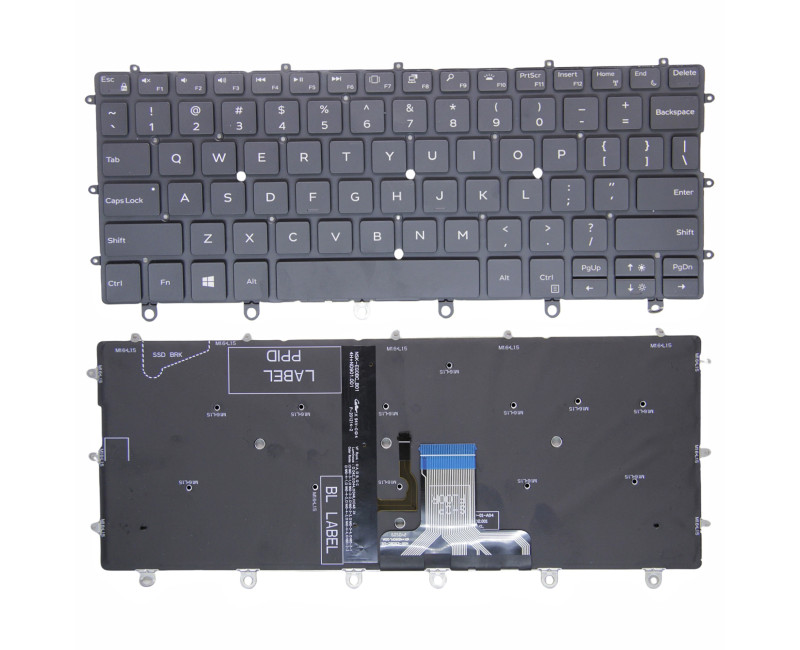 Dell XPS 13 9365 2-in-1, P71G, P71G001, black backlit US keyboard original - additional view 