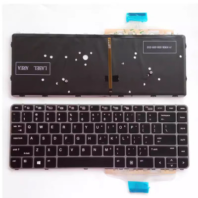 HP EliteBook 1040 G3 818252-001 844423-001 silver frame backlit US keyboard