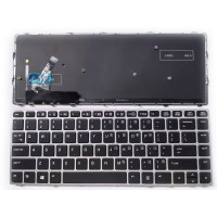 HP EliteBook Folio 9470M 9470 9480 9480M silver frame backlit US keyboard