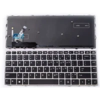 HP EliteBook Folio 9470M 9470 9480 9480M silver frame backlit US keyboard