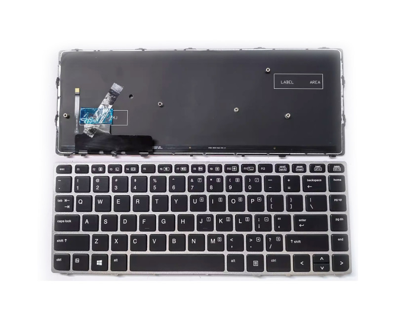 HP EliteBook Folio 9470M 9470 9480 9480M silver frame backlit US keyboard