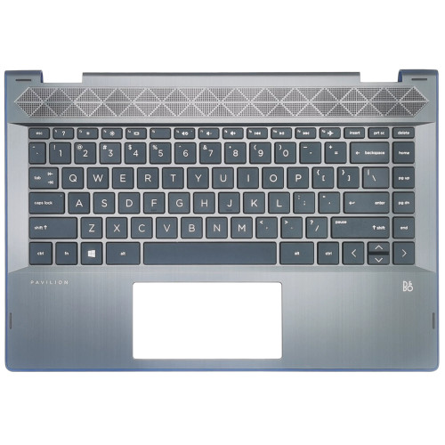 HP Pavilion X360 14 14-CD, TPN-W131, US keyboard palmrest black blue - main product image