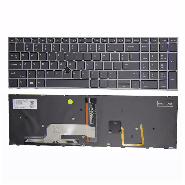 HP ZBOOK 15 G5 G6, 17 G5 G6 backlit US keyboard - main product image