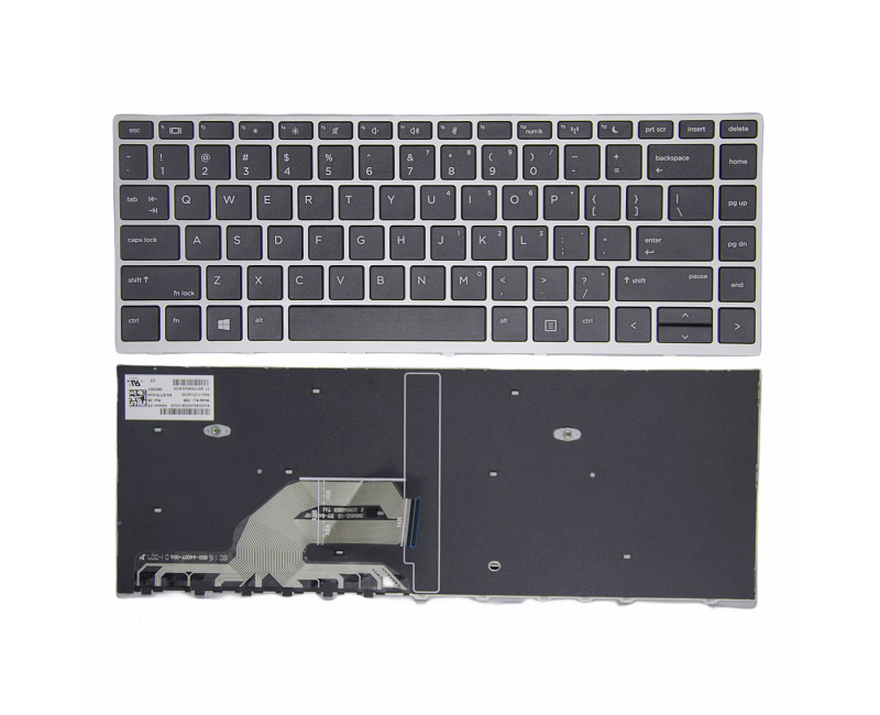 HP 430 G5, 440 G5, 445 G5, 640 G4 G5, silver frame US keyboard original - additional view 