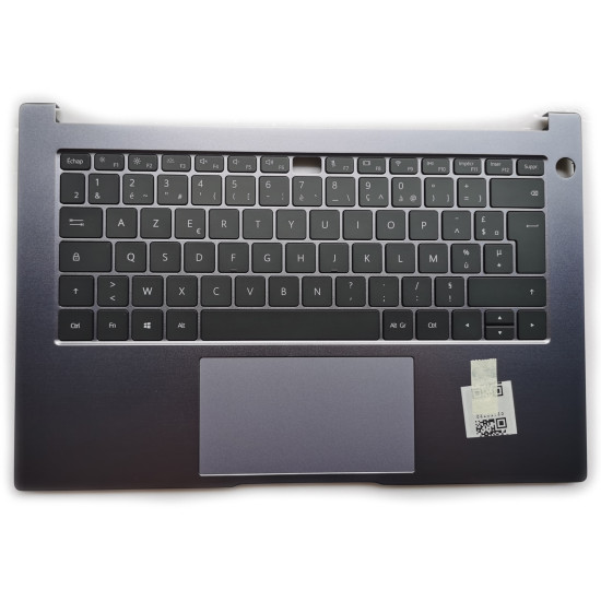 HUAWEI Honor Magicbook 14 NbB-WAH9P Nbl-WAQ9L NBR-WA19 WXX9 gray backlit French FR keyboard palmrest - main product image