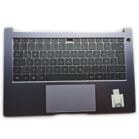 HUAWEI Honor Magicbook 14 NbB-WAH9P Nbl-WAQ9L NBR-WA19 WXX9 gray backlit German DE keyboard palmrest