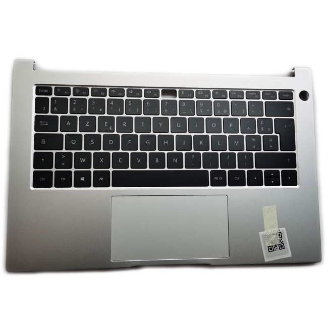 HUAWEI Honor Magicbook 14 NbB-WAH9P Nbl-WAQ9L NBR-WA19 WXX9 silver backlit French FR keyboard palmrest - main product image