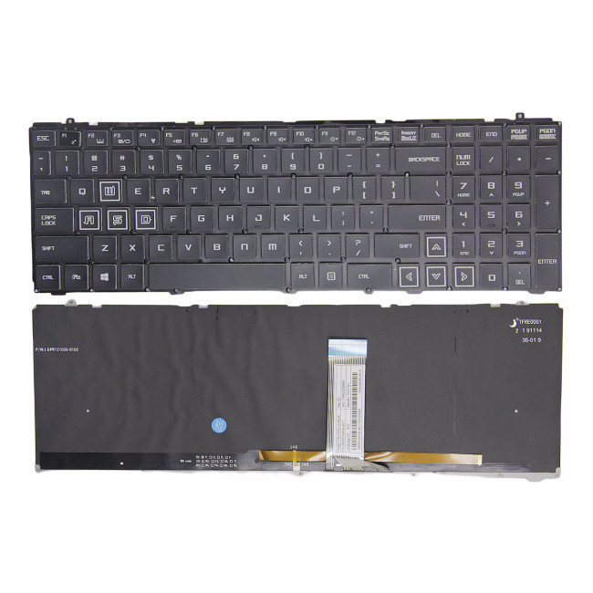 Hasee Z7M-KP5GC Z7-KP7GT Z7-KP7D2 KP7GT KP7EC KP7GC KP7GA CT5GA Z7M-KP7G1 KP7GH KP7GM KP7GE GE5S02 G7-CT7VK backlit US keyboard - main product image