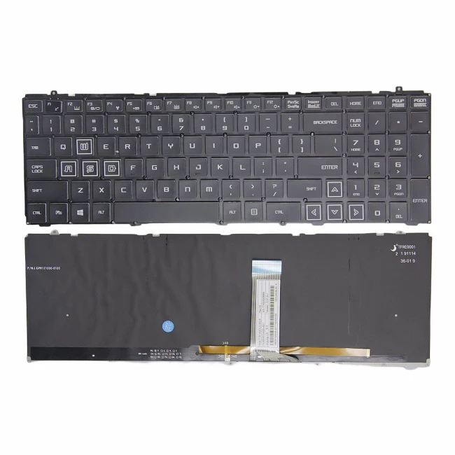 Hasee Z7M-KP5GC Z7-KP7GT Z7-KP7D2 KP7GT KP7EC KP7GC KP7GA CT5GA Z7M-KP7G1 KP7GH KP7GM KP7GE GE5S02 G7-CT7VK backlit US keyboard - main product image