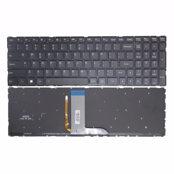 Lenovo 700-17ISK E520-15IKB M51-80 flex3-15 E520-15 backlit US keyboard - main product image