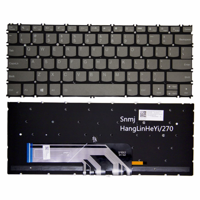 Lenovo Thinkbook 13S G2 ITL 13X ITG yoga Pro13S 2021 K3-ACN K3-ITG yoga 13S ACN 2021 gray backlit US keyboard OEM - main product image