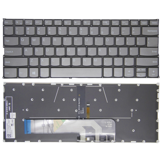 Lenovo FLEX 6-14ARR, FLEX 6-14IKB, yoga 530-14ARR, yoga 530-14IKB, gray backlit US keyboard OEM - main product image
