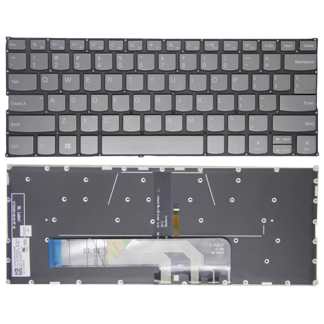 Lenovo FLEX 6-14ARR, FLEX 6-14IKB, yoga 530-14ARR, yoga 530-14IKB, gray backlit US keyboard OEM - main product image