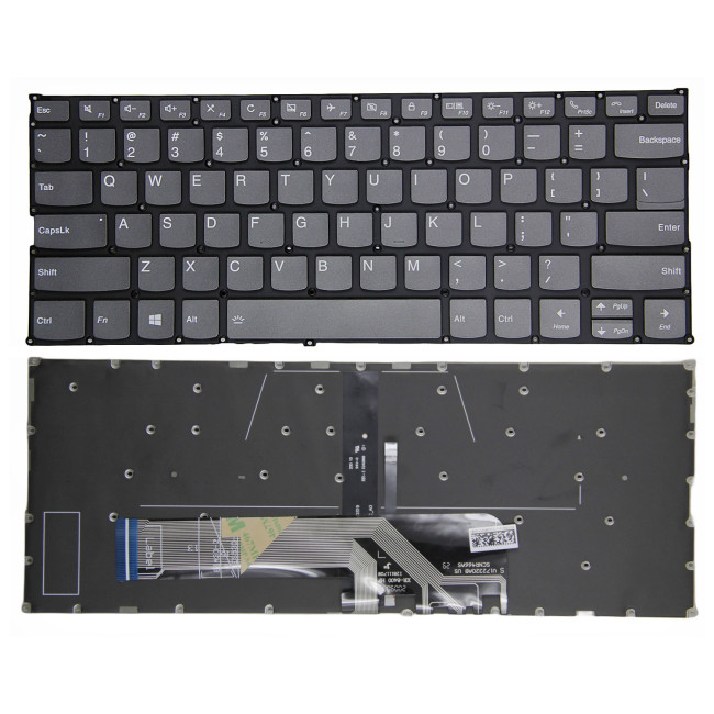 Lenovo FLEX 6-14ARR, FLEX 6-14IKB, yoga 530-14ARR, yoga 530-14IKB, gray backlit call US keyboard - main product image