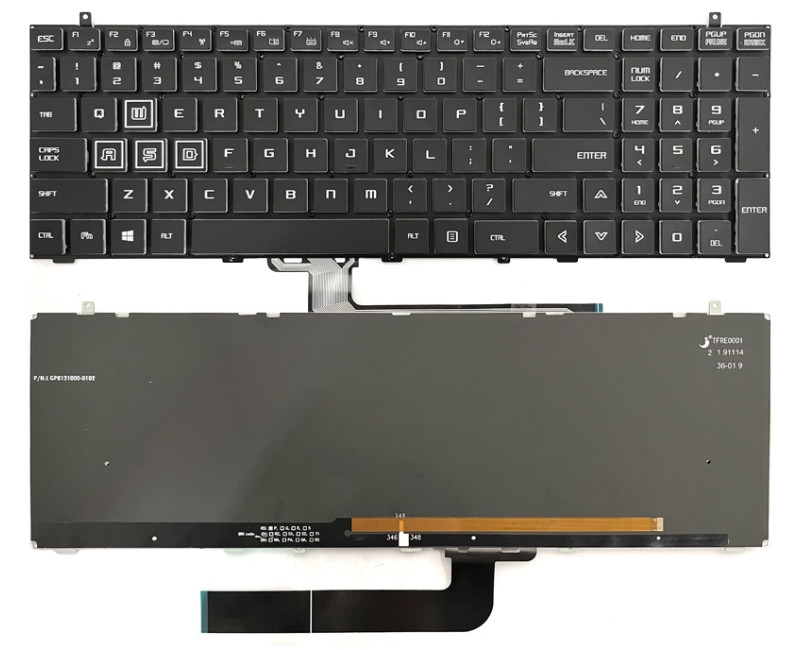 MACHENIKE T90 PLUS TG65T TR26 F117-FP F117-FPR26 F117-FPR37 black RGB backlit US keyboard