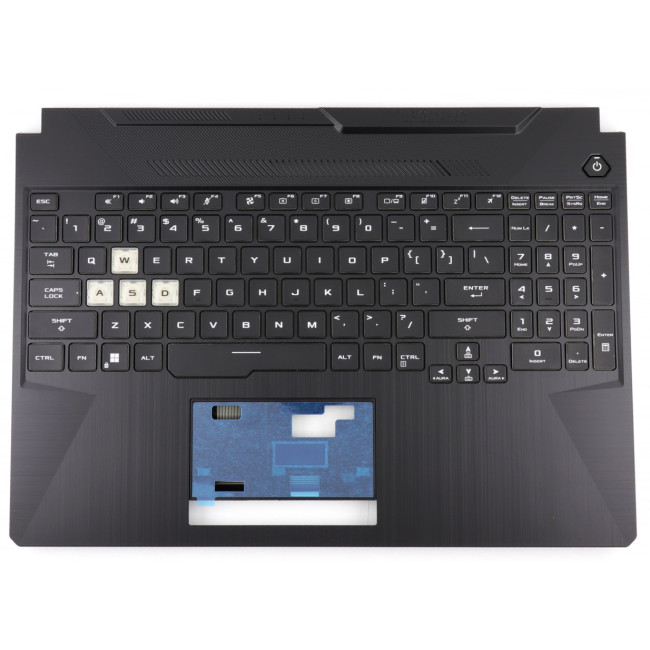 Asus FX506, FA506, RGB backlit US keyboard palmrest with Air outlet non-touchpad - main product image