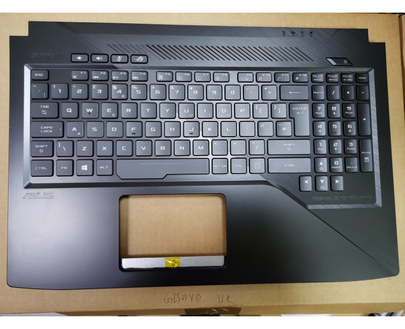 ASUS GL503VD black backlit UK keyboard palmrest 90NB0GQ2-R31UK0