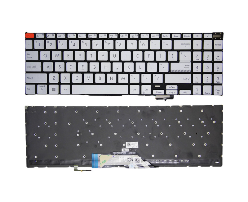 Asus K3502Z 16X S5602 M5602 X5602 M3502 M3502Q S3502 silver backlit US keyboard original - additional view 