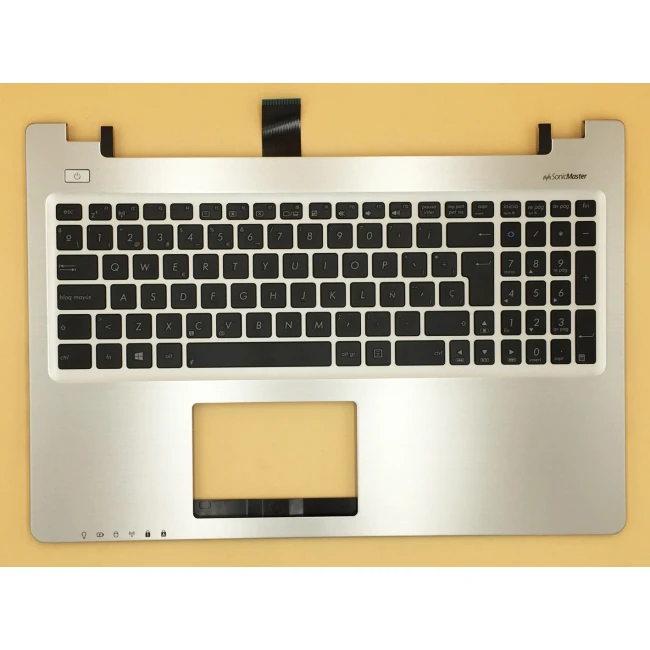 Asus S550 S550CM silver Spanish SP keyboard palmrest 90NB00X1-R3SP00 - main product image