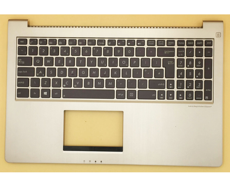 ASUS UX51 UX51V silver gold backlit UK keyboard palmrest 90R-NWO1K1180Y