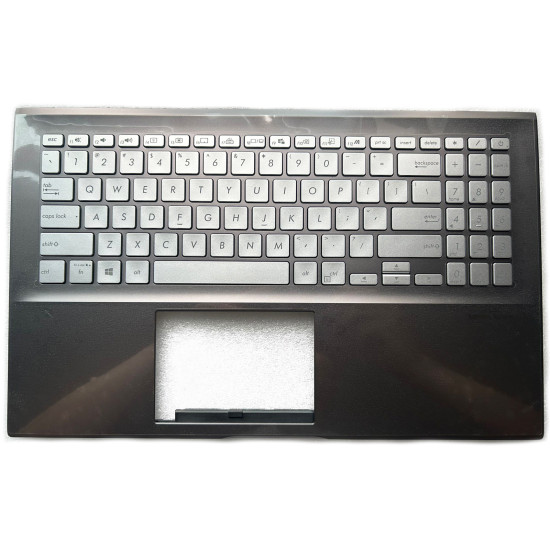 Asus X531, X531F, X531FA, S5500, S5500F, S532F, gray backlit US keyboard palmrest - main product image