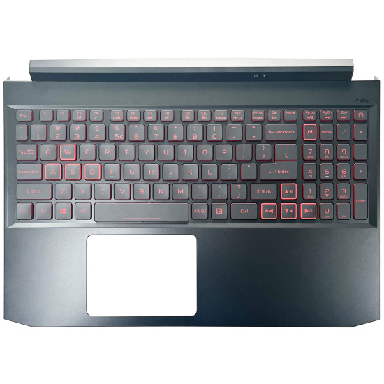 Acer AN515-55, AN515-56, AN515-57, AN515-44, N20C1, N18C3, backlit US keyboard palmrest red wide - main product image