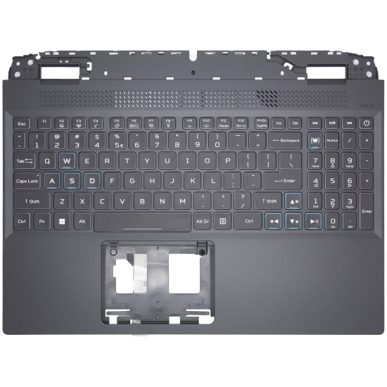 Acer AN515-58, AN515-46, N22C1, black blue RGB backlit US keyboard palmrest - main product image