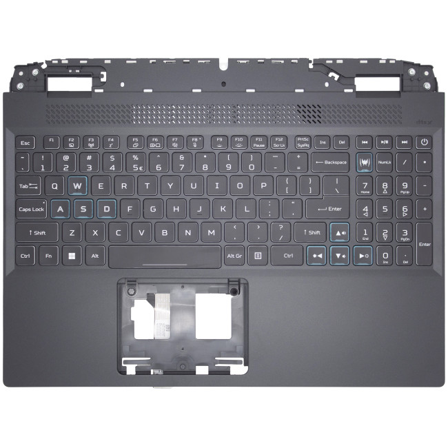 Acer AN515-58, AN515-46, N22C1, black blue RGB backlit US keyboard palmrest - main product image