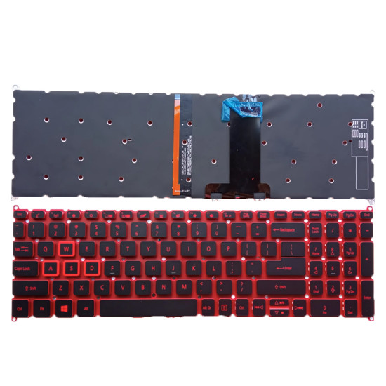 Acer SP515-51 SP515-51N SP515-51GN NP515-51 N17W1 N17C2 A715-54G red backlit US keyboard OEM - main product image