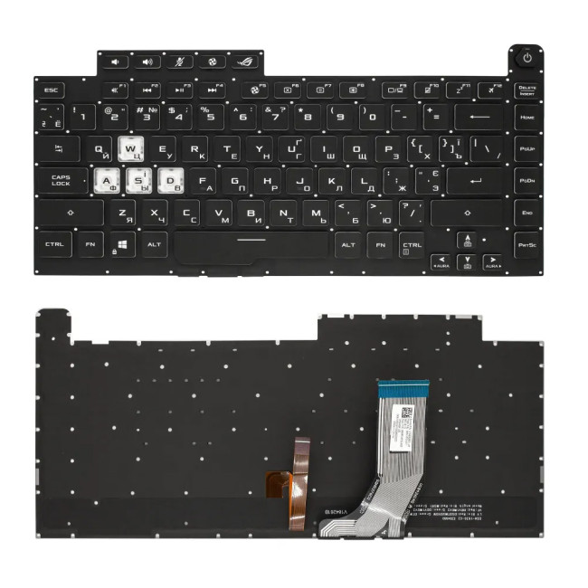 Asus ROG Strix GL531, G531, G531GW, G531GT, G531GU, G531GV, G531GD, 16pin backlit Russian RU keyboard - main product image