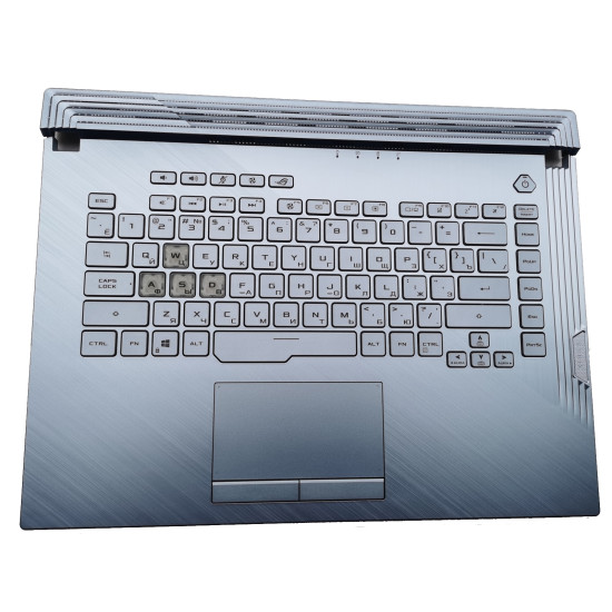 Asus ROG Strix GL531 G531 8pin backlit Russian RU keyboard palmrest  silver blue 8pin-touchpad - main product image