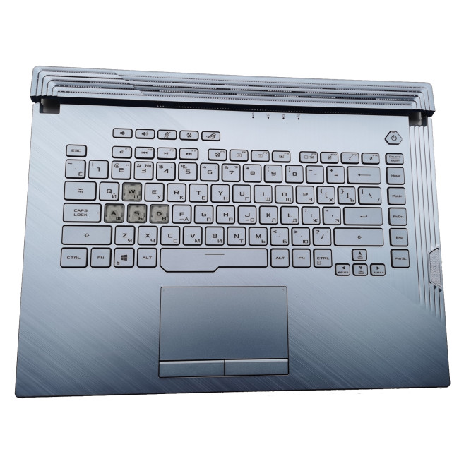 Asus ROG Strix GL531 G531 8pin backlit Russian RU keyboard palmrest  silver blue 8pin-touchpad - main product image