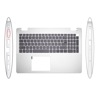 Dell Inspiron 15 3500, Inspiron 15 3501, Inspiron 15 3505, US Keyboard Palmrest silver, 0VJ342
