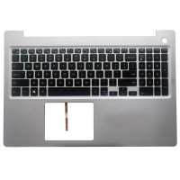 Dell Inspiron 15-5000, Inspiron 155575, Inspiron 155570, 0MR2KH, 08D7T9, backlit US keyboard palmrest silver