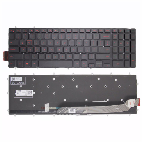 Dell Inspiron 7566 5567 7567 5570 5568 3579 3779 5587 7588 black red with backlit US keyboard original LT-12259 - additional view 