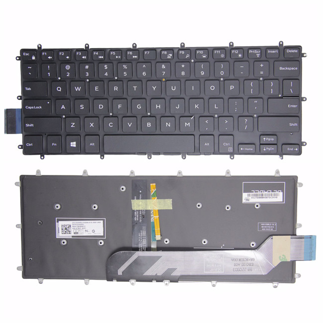 Dell Inspiron 7460 7466 7467 black backlit US keyboard original - main product image