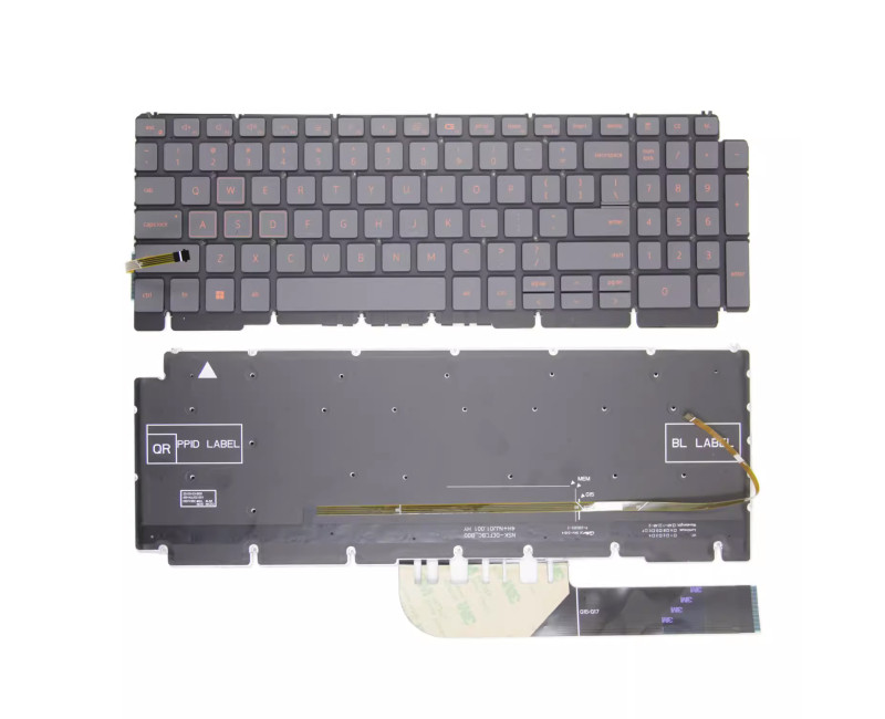 Keyboard Dell Inspiron 7500 7501 red backlit US original
