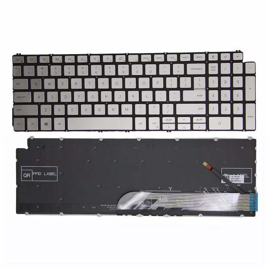 Dell G15 5510 5511 5505 5515 15Pro-5518 Inspiron 7500 7501 silver backlit US keyboard original - main product image