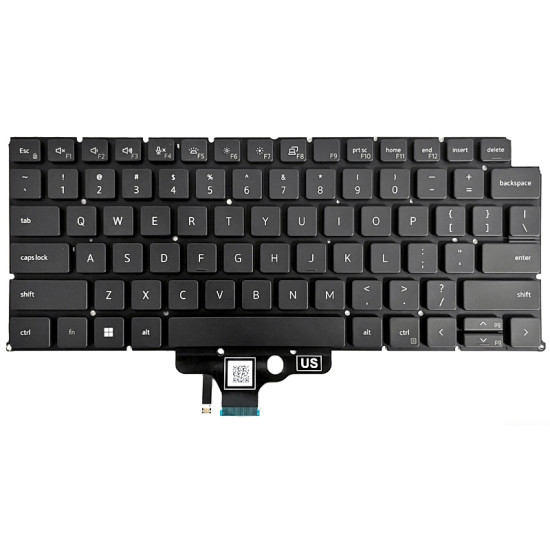 Dell Latitude 7340 2-in-1, Latitude 7350 2-in-1, P178G, P179G, 2024 black backlit US keyboard - main product image
