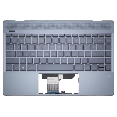 HP 13-AN, TPN-Q214, G7D, L37531-001, backlit US keyboard palmrest blue