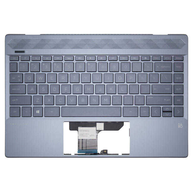 HP 13-AN, TPN-Q214, G7D, L37531-001, backlit US keyboard palmrest blue - main product image