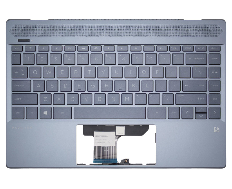 HP 13-AN, TPN-Q214, G7D, L37531-001, backlit US keyboard palmrest blue - additional view 