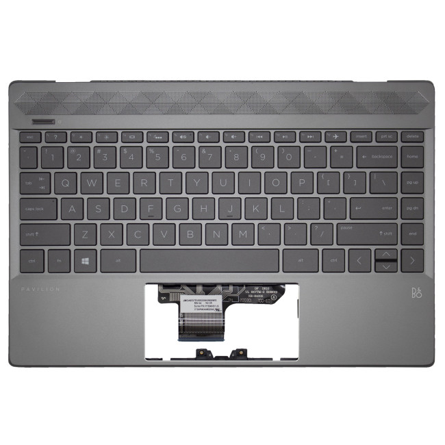 HP 13-AN, TPN-Q214, G7D, L37531-001, backlit US keyboard palmrest gray - main product image